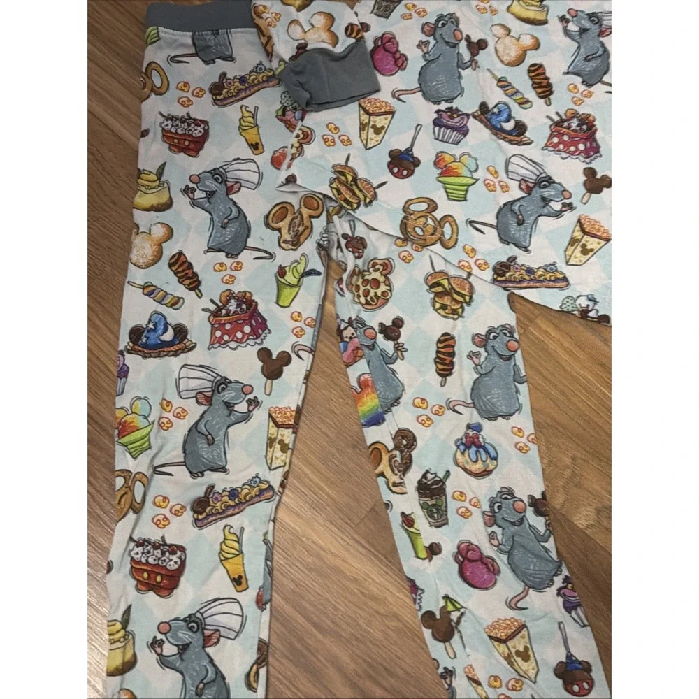 Showstoppers Disney Ratatouille Mickey Snacks Pajamas Sz 3T Boys Girls Bamboo